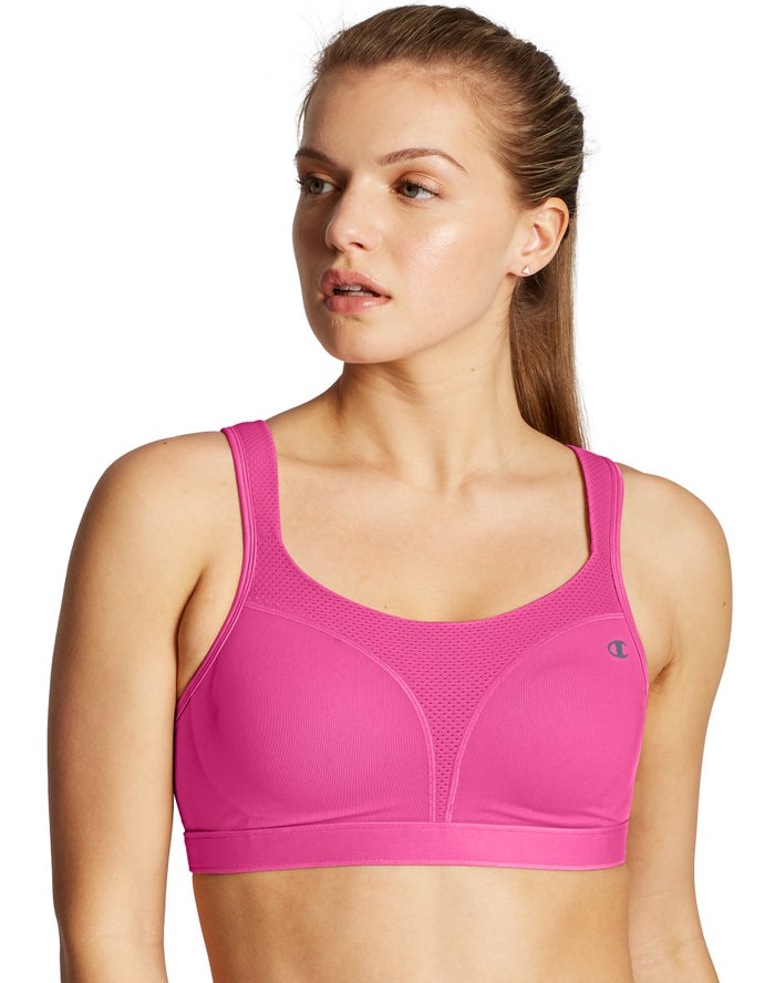 Champion Womens Sports Bra NZ - The Spot Comfort® Pink ( 3276-ZFELO )